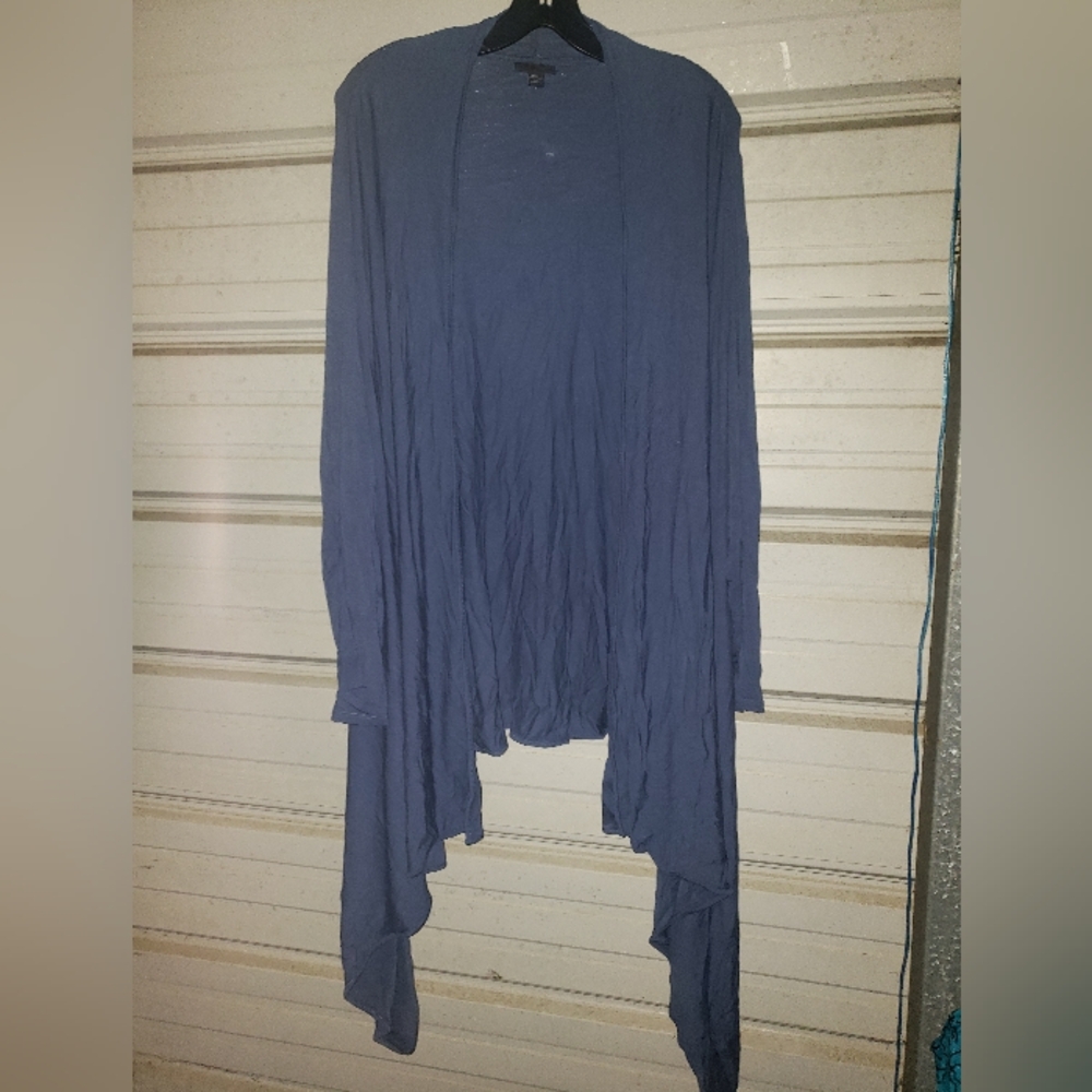 2x Plus Size J. Jill Blue Stretchy Cardigan Long Sweater Top